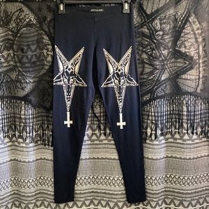 EUC Actual Pain Baphomet Leggings - S